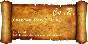 Csendes Rozália névjegykártya