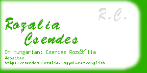 rozalia csendes business card